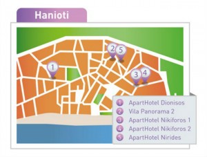 Hanioti - mapa